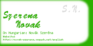 szerena novak business card